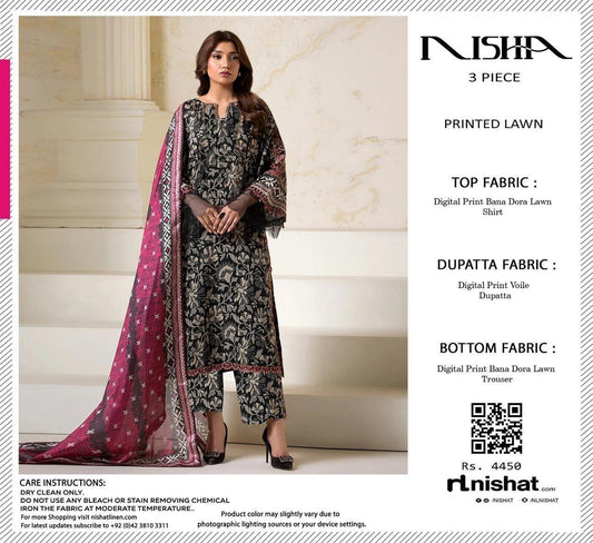 Nishat Printed Lawn 3 Pieces 018
