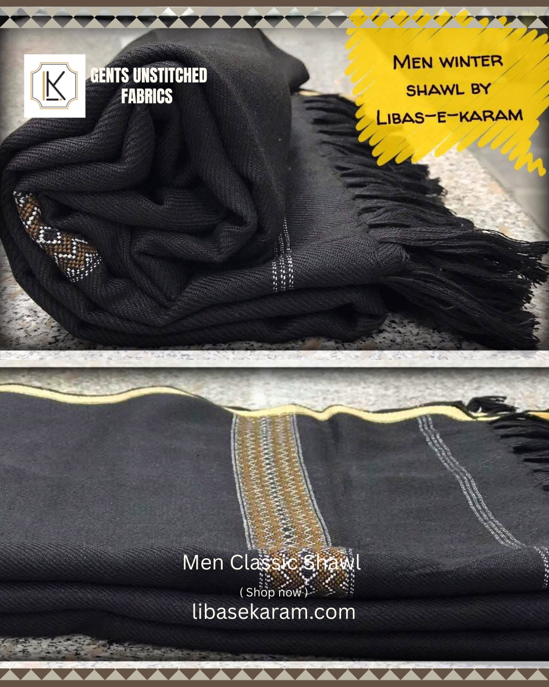 Men Classic Shawl (black)