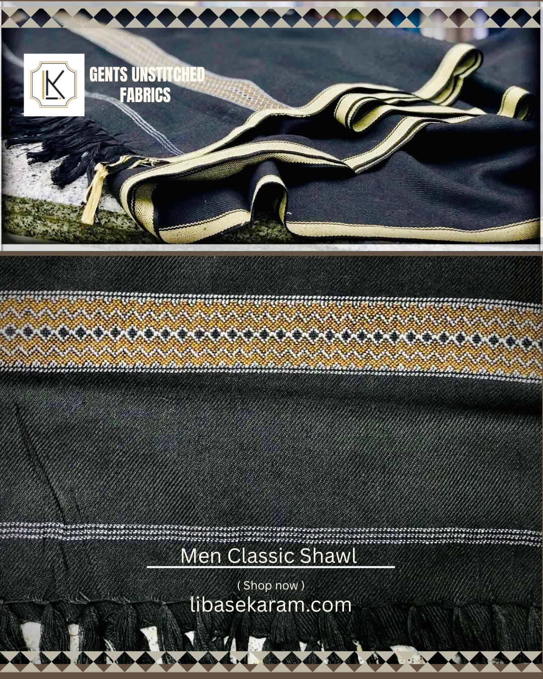 Men Classic Shawl (black)