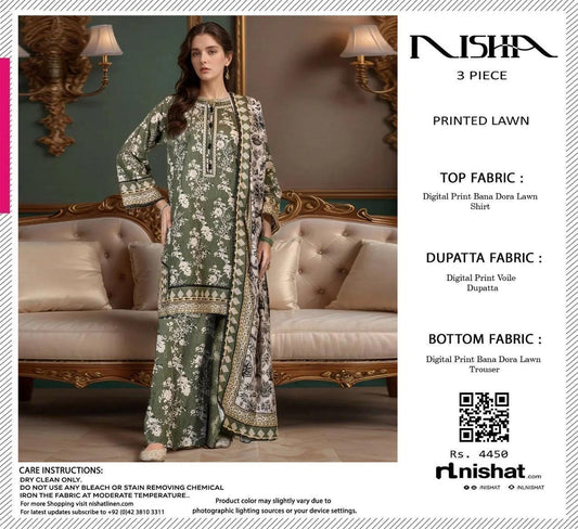 Nishat Printed Lawn 3 Pieces 002